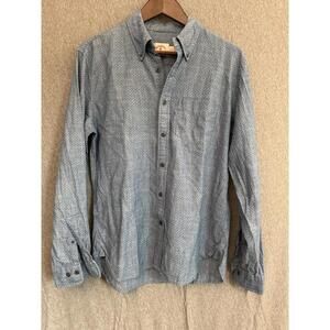 Brooks Brothers Red Fleece Shirt Mens‎ Medium Blue Dot Long Sleeve